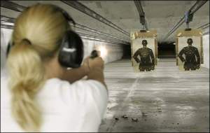 Woman Practicing At the Range. Photo c/o midwestdefense.com