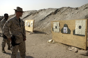 Shooting Practice: Shoot from the holster. Photo c/o marines.mil